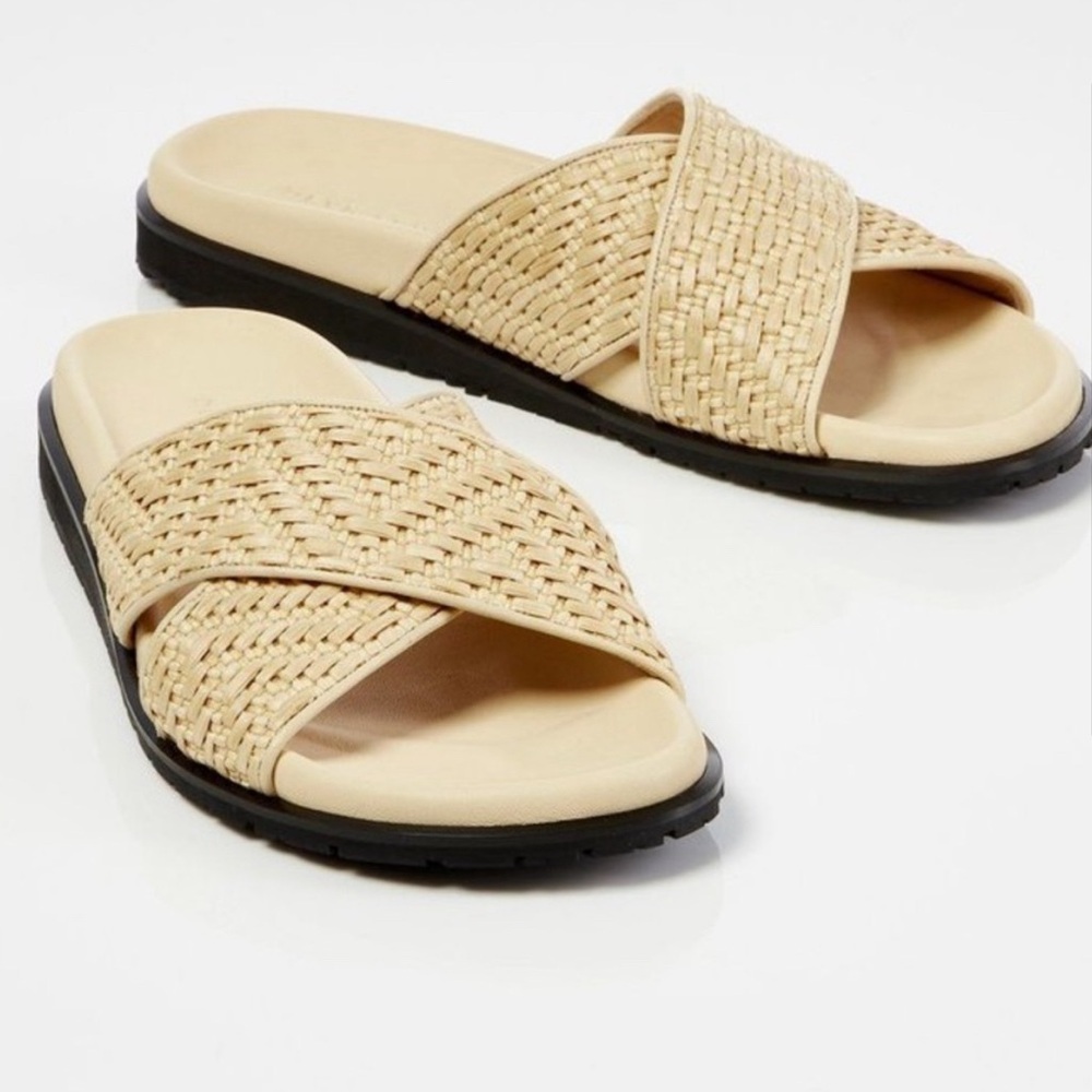Dear Frances Raffia Criss Cross Slides